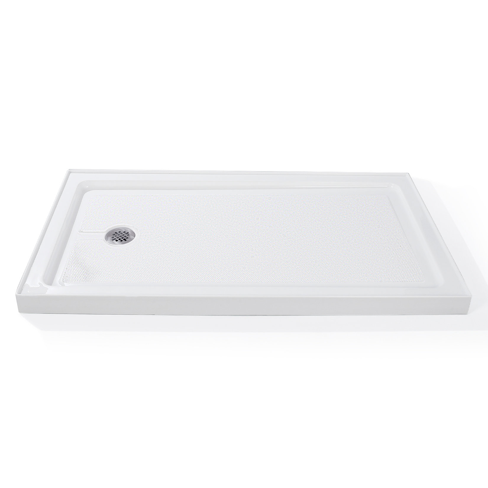 Acrylic Shower Base Durable Rectangular Pan with Stainless Steel Drain (Right/Left/Center) Easy Assembly &  (See Attached Photo)